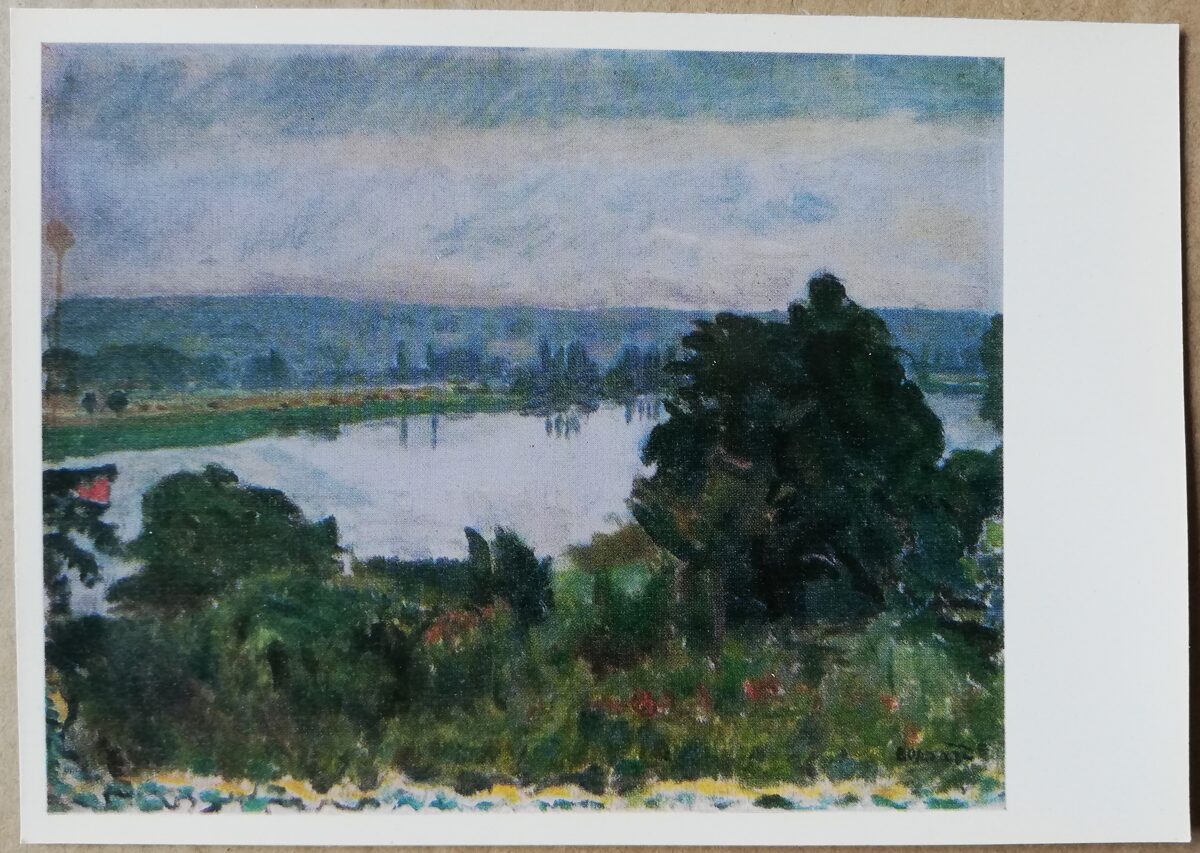 Pierre Bonnard "Landscape with a River" 1977 art postcard 15x10.5 cm