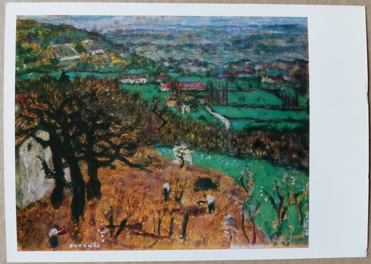 Pjērs Bonards 1977 "Ainava pie Daufina" mākslas pastkarte 15x10,5 cm