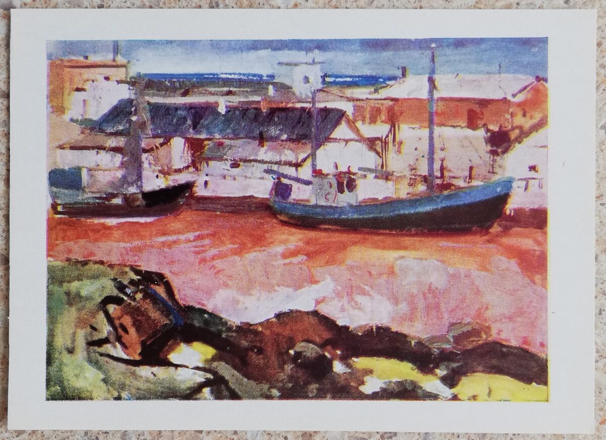 Nikolajs Petraškevičs 1967 Skulte Latvija 14x10 cm mākslas pastkarte 