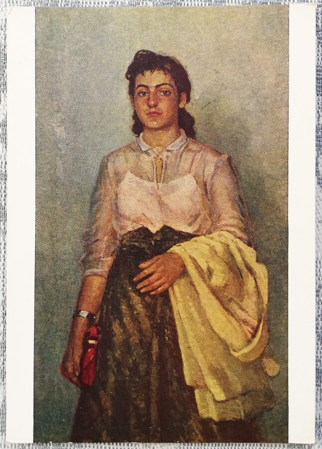 Таги Тагиев 1958 «Смуглянка» художественная открытка 10,5x15 см  