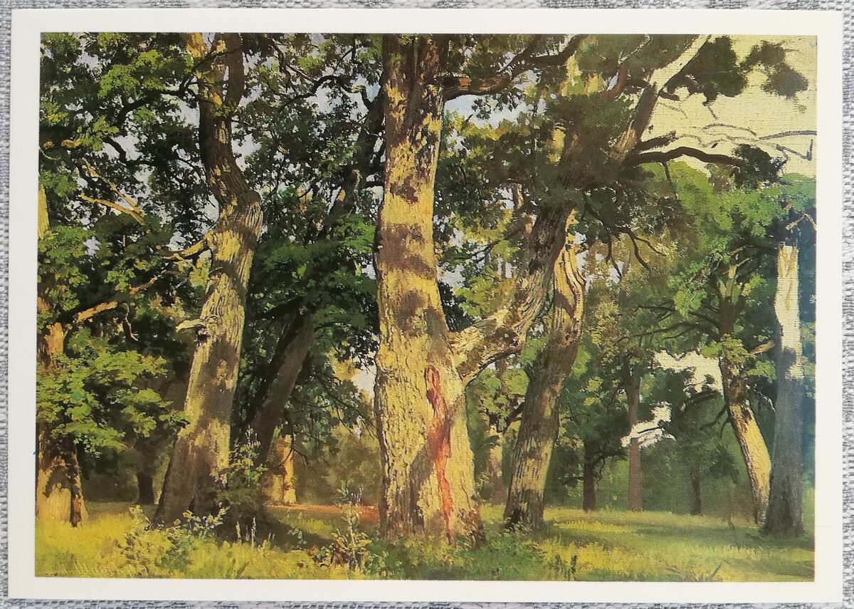 Ivan Shishkin 1984 “Oaks. Evening." art postcard 15x10.5 cm 