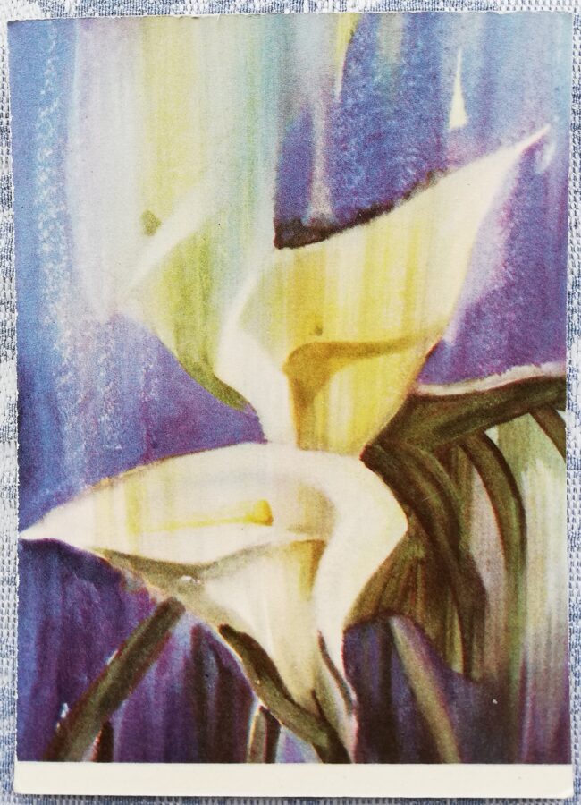 Romis Bēms 1962 "Kallas" mākslas pastkarte 10,5x15 cm    