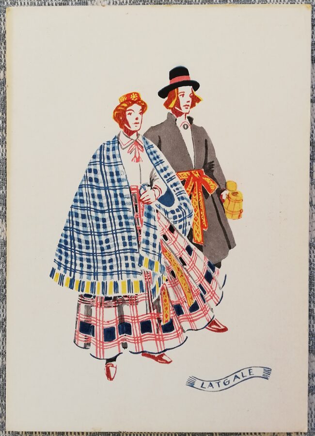 Latgale 1957 Tautastērps pastkarte 10,5x15 cm Mākslinieks G. Vilks  