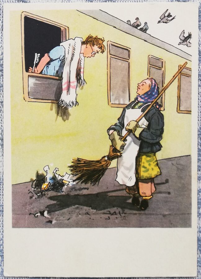 Детская открытка 1963 Поезд пришёл в Ленинград 10,5x15 см открытка СССР  
