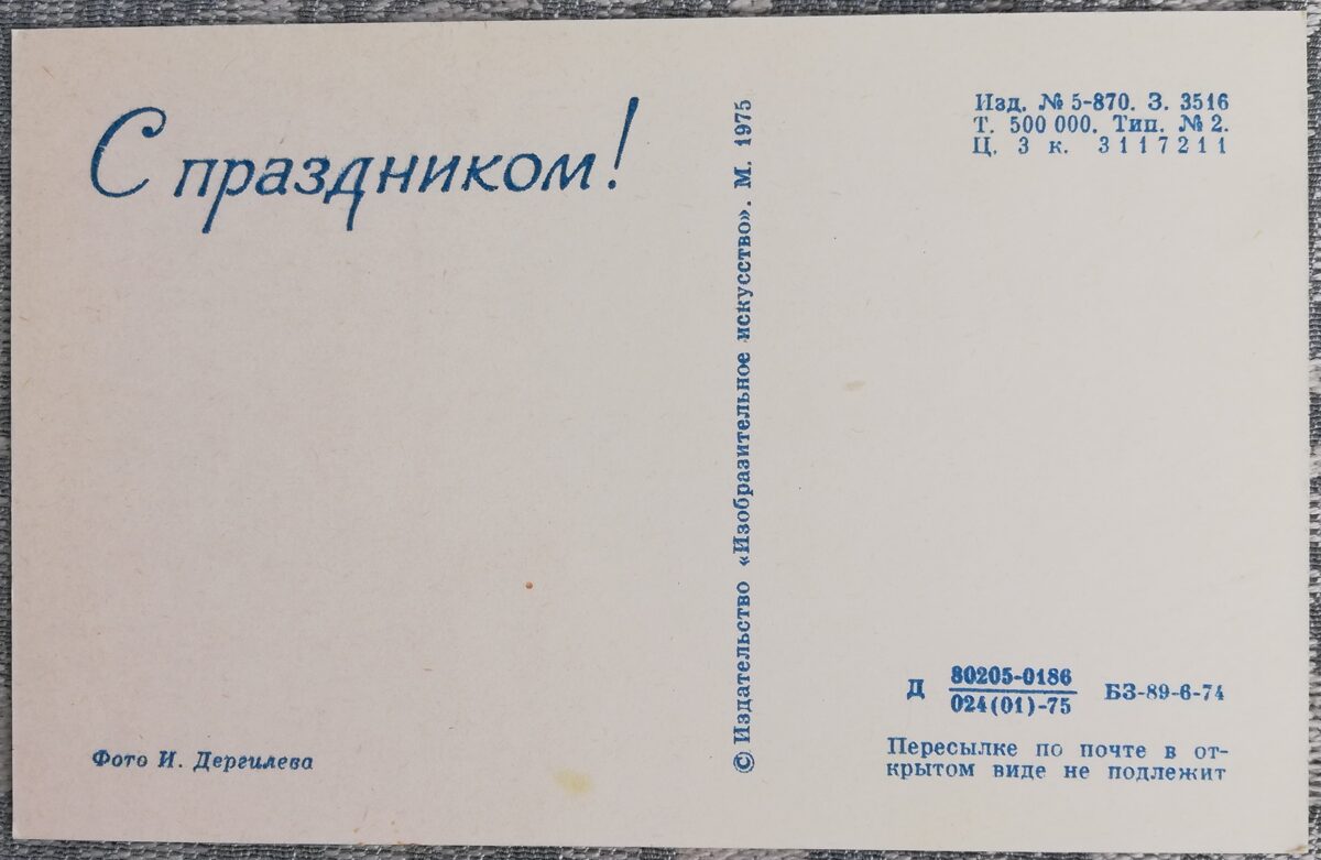 1975 Gladiolas un mimozas 9x14 cm ziedi PSRS pastkarte  