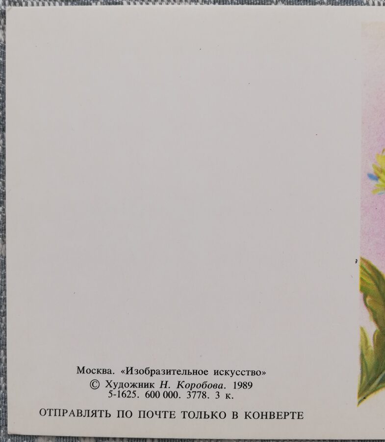 Congratulations! 1989 Daisies 7x9 cm USSR postcard  