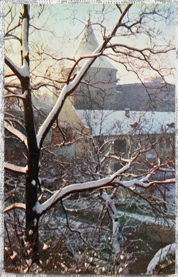 Ziemas skats no Bastējkalna 1971 Rīga 9x14 cm Latvijas pastkarte  