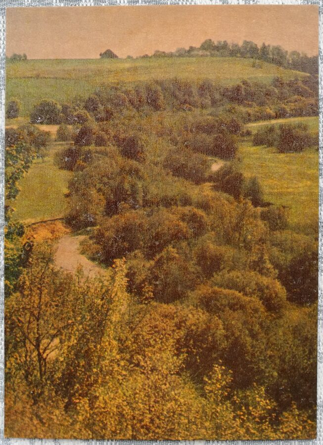Amulas upe starp Sabili un Kandavu 1968 Latvija 10x14 cm pastkarte  