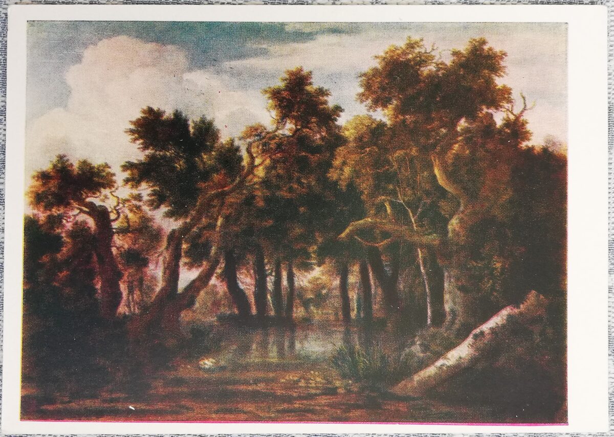 Jēkabs Isaks van Ruisdēls 1960 Purvs 15x10,5 cm pastkarte PSRS Ermitāža  