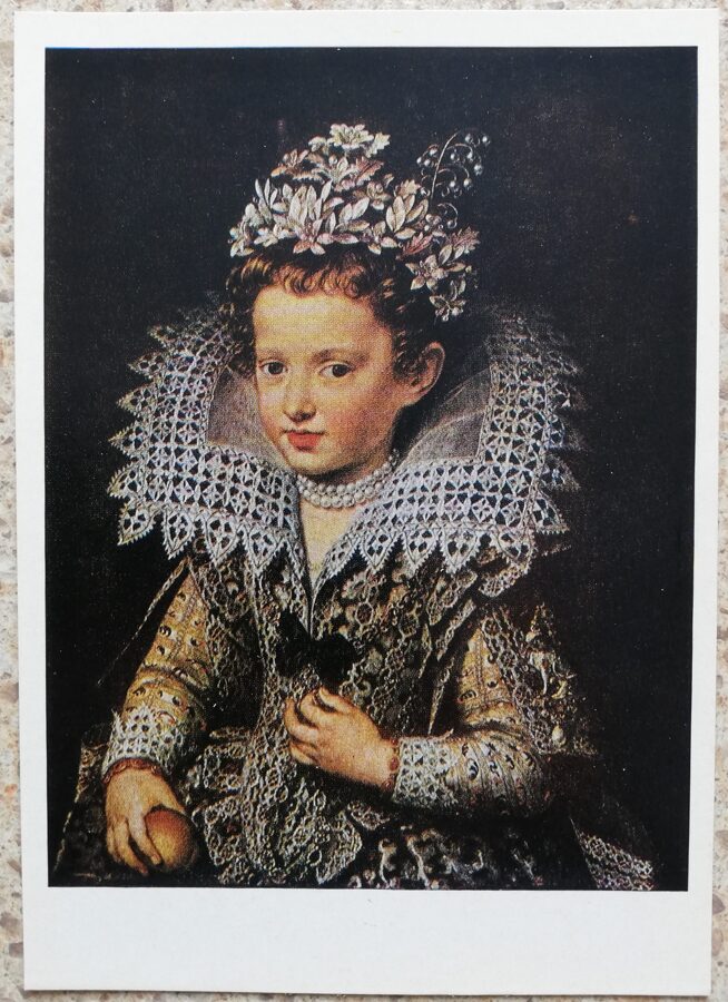 Франс Поурбюс Младший 1973 Портрет принцессы Элеоноры Мантуанской 10,5x15 см открытка СССР  