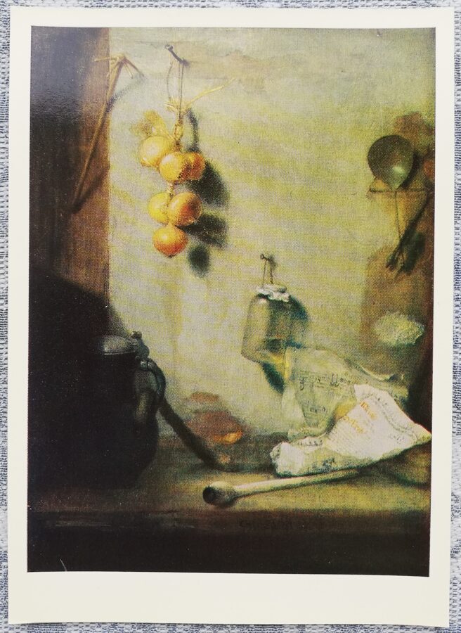 Kristofers Paudiss 1973 Klusā daba 10,5x15 cm PSRS mākslas pastkarte  