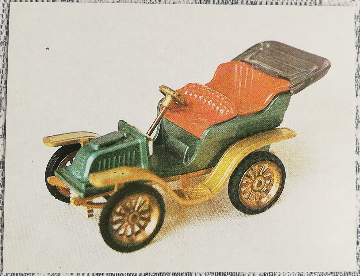 "Opel Darracq 1902" 1987 vizītkarte 9x7 cm  