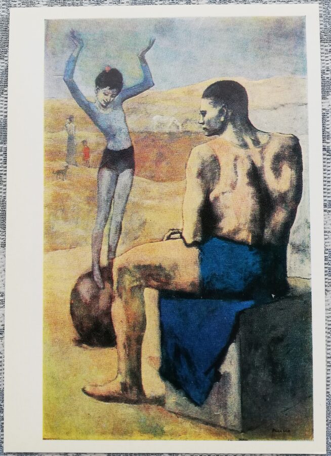 Pablo Pikaso 1981 Meitene uz bumbas 10,5x15 cm PSRS pastkarte  