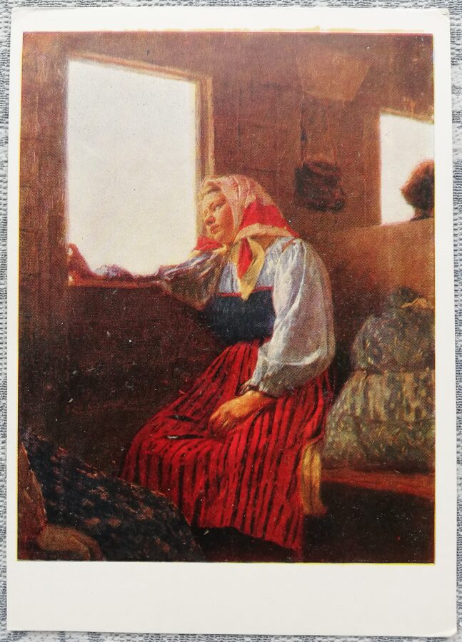 На заработки 1956 К. Костаной 10,5x15 см открытка Украина  