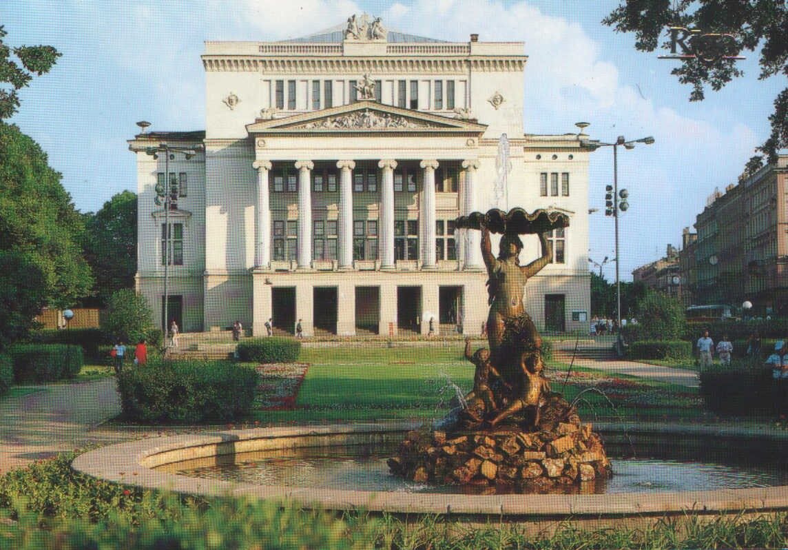 Латвийская ССР, Рига. 1989 год. «Национальная опера Латвии». 14,5x10,5 см.