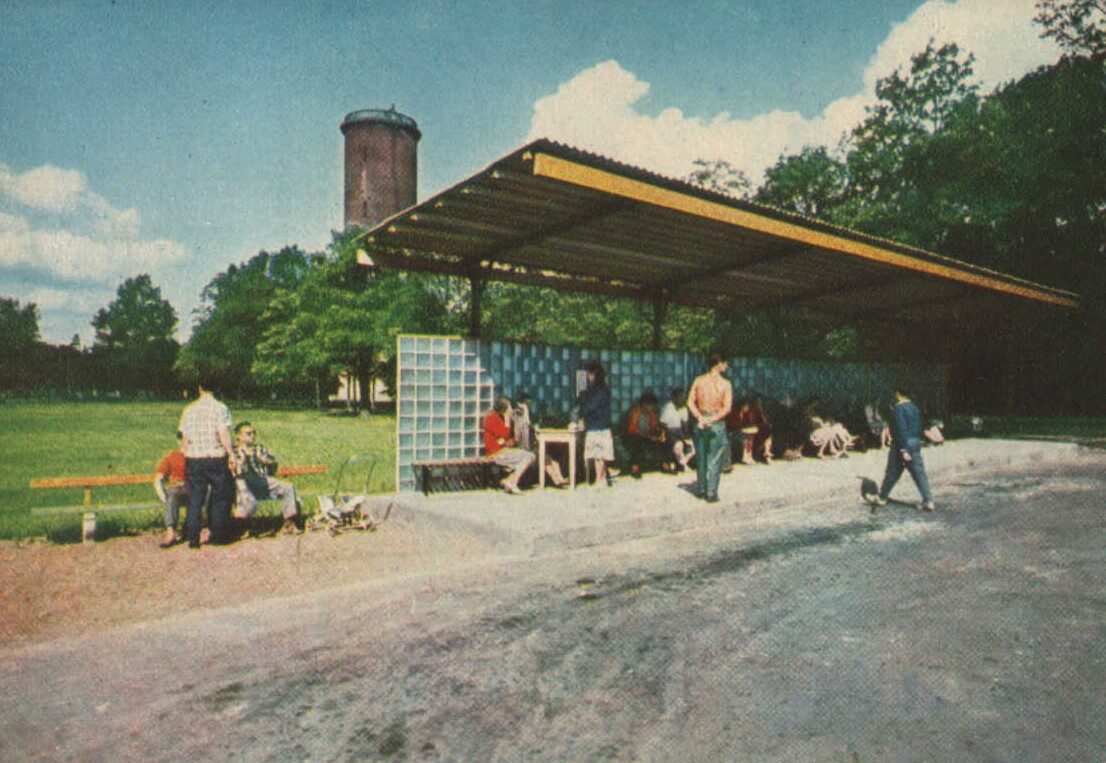 Юрмала 1965 Кемери. Автобусная остановка. 14x10 см.