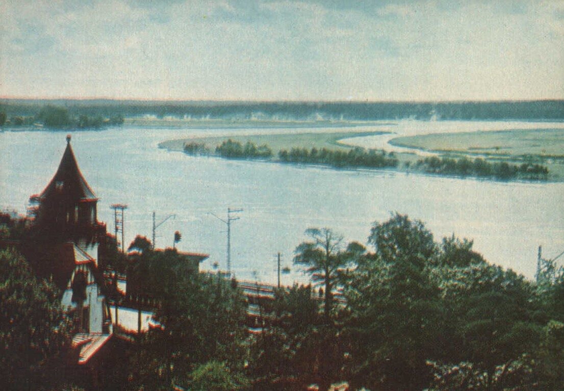 Юрмала 1965 Река Лиелупе у станции Майори. 14x10 см.