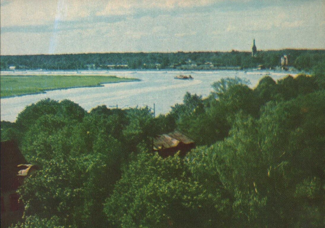 Юрмала 1965 Река Лиелупе между Майори и Дубулты. 14x10 см.