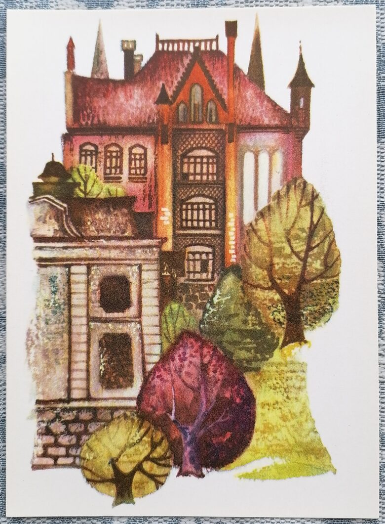 Old Riga 1971 Mikhail Vanin 10x14 cm Art Postcard of Latvia  