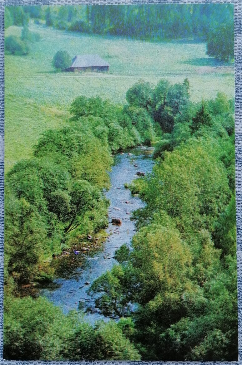 Amata River 1976 Gauja National Park 9x14 cm Latvian postcard  
