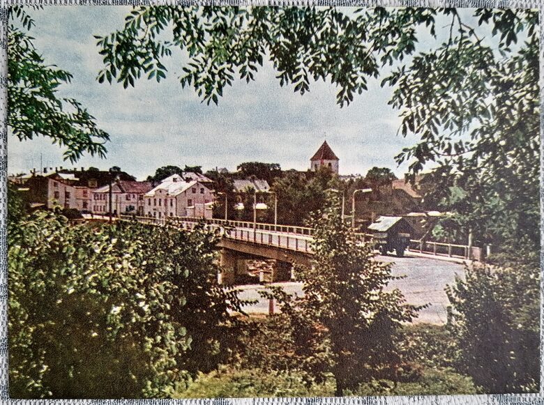 Bauska 1968 Latvija 14x10,5 cm ainavu pastkarte JT00436 