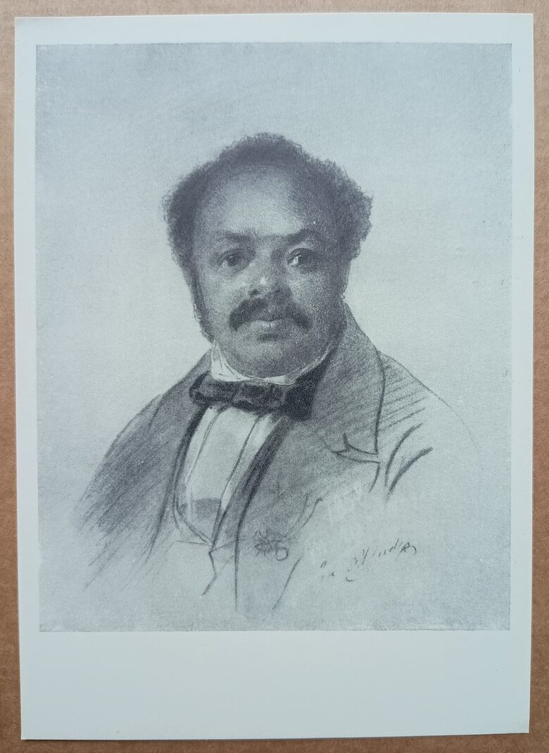 Portrait of Ira Aldridge 1961 Taras Shevchenko 10.5 x 15 cm  