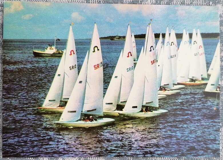Ķīļlaiva-troika 1978 Starptautiskā klase "Soling" 15x10,5 cm  