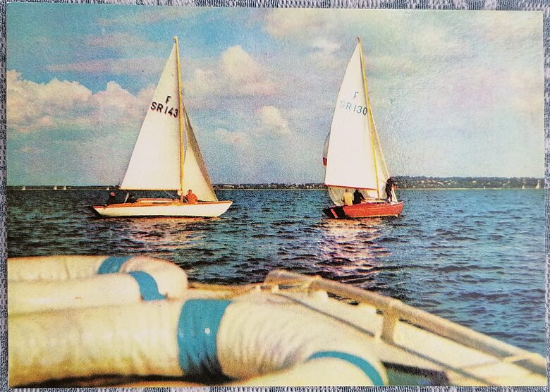 Ķīļlaiva jahta 1978 Skandināvijas Burāšanas savienības "Folkboat" klase 15 x 10,5 cm  