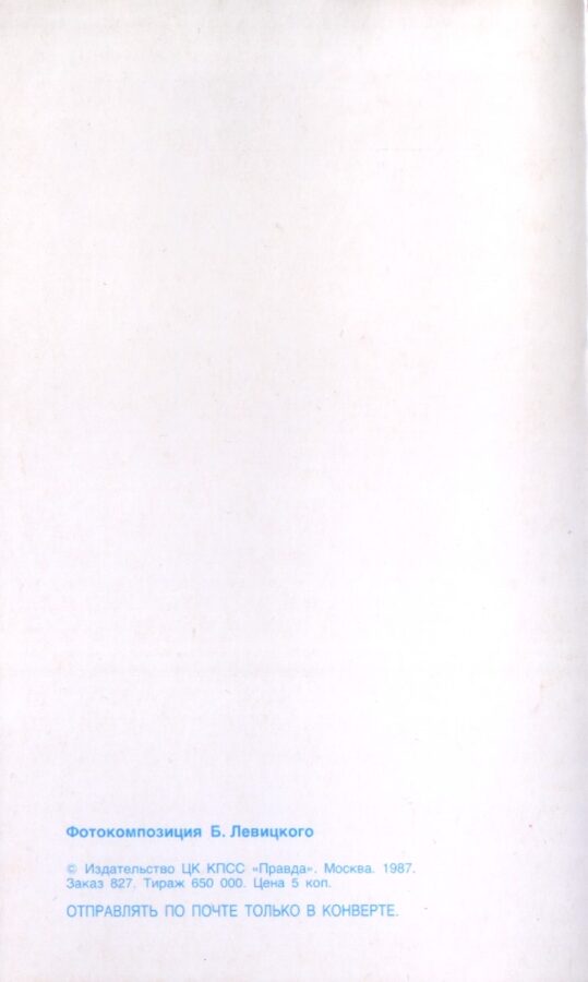 8 марта 1987 Ваза с нарциссами 9,5x15,5 см Поздравительная открытка    