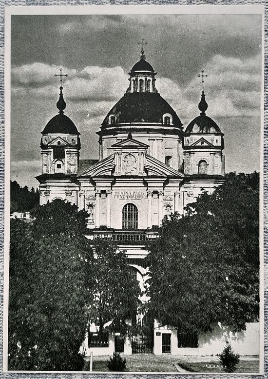 Viļņas Svētā Pētera un Pāvila baznīca 17. g. 1957 Lietuvas arhitektūras pieminekļi 10,5 x 15 cm Lietuvas pastkarte  