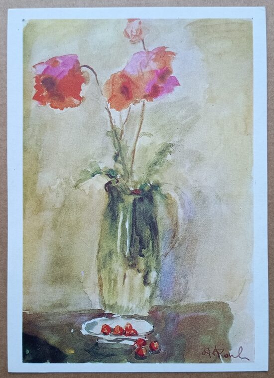 Poppies 1971 Artur Fonvizin 10.5 x 15 cm  