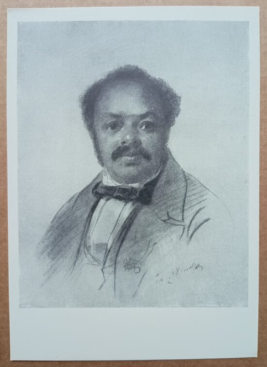 Portrait of Ira Aldridge 1961 Taras Shevchenko 10.5 x 15 cm  