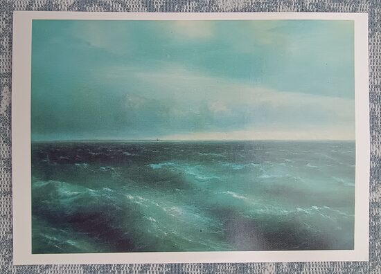 Black Sea 1987 Ivan Aivazovsky 10.5 x 15 cm USSR postcard   