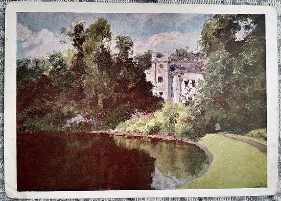 Pond in the Park 1929 Vasily Polenov 15x10.5 cm USSR postcard  