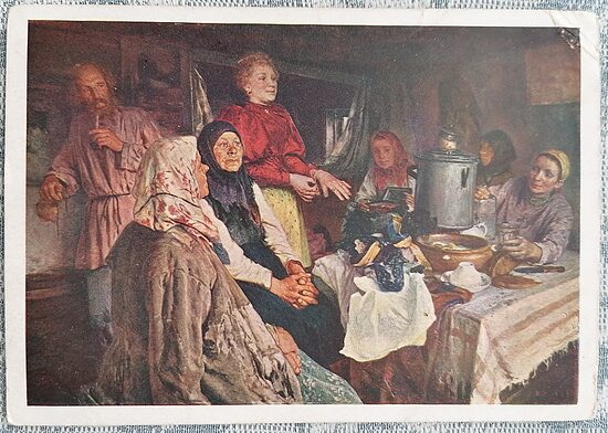 Dzimtenē 1932 Klaudijs Ļebedevs 15x10,5 cm pastkarte PSRS   
