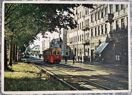 Padomju Boulevard 1956 Latvia Old Riga 15x10.5 cm view postcard  