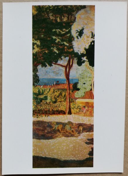 Pjēra Bonarda 1977 "Pie Vidusjūras" triptihs mākslas pastkarte 10,5x15 cm