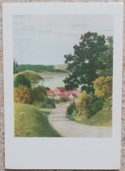 Lydia Meshkaitite 1962 Descent in Shilina Lithuania 10,5x15 cm art postcard 