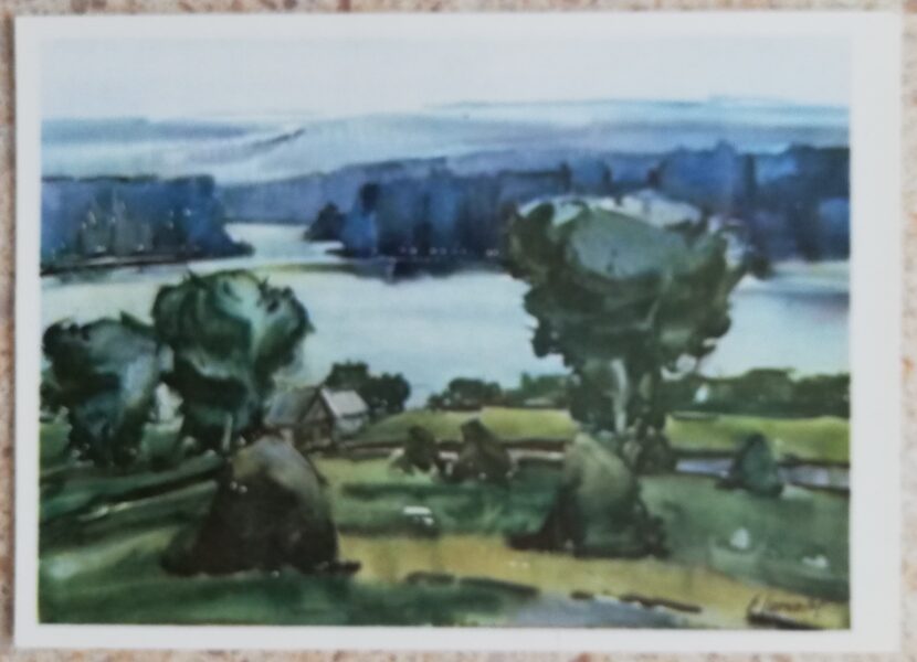 Eduards Jurķelis 1967 Vidzemes augstiene 14x10 cm mākslas pastkarte 