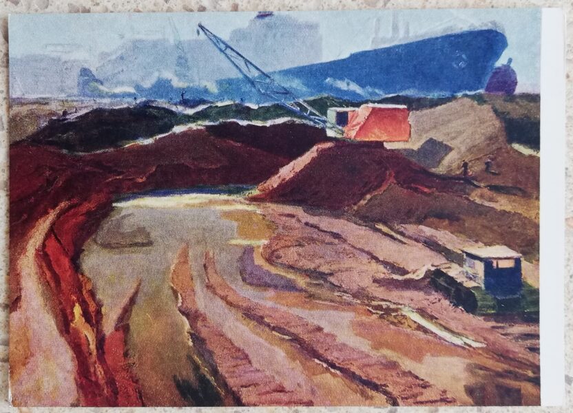 Aleksandrs Zviedris 1961 Darba varenība 15x10,5 cm mākslas pastkarte 