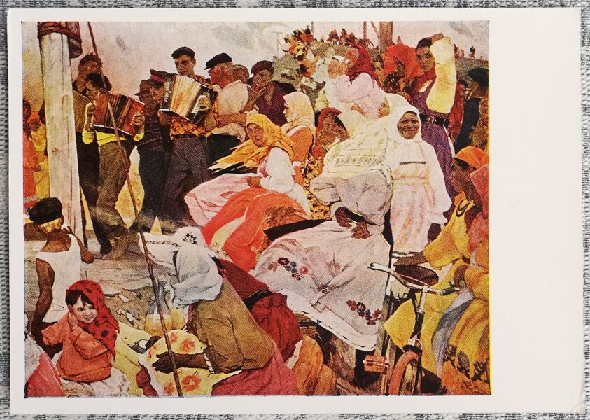 Ņina Veselova 1960 Atpūta Voronovā (Čuvašija) 15x10,5 cm PSRS pastkarte  