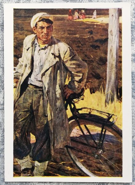 Leonīds Kabačeks 1960 Brigadiera A. I. Perepelkina portrets 10,5x15 cm PSRS pastkarte  