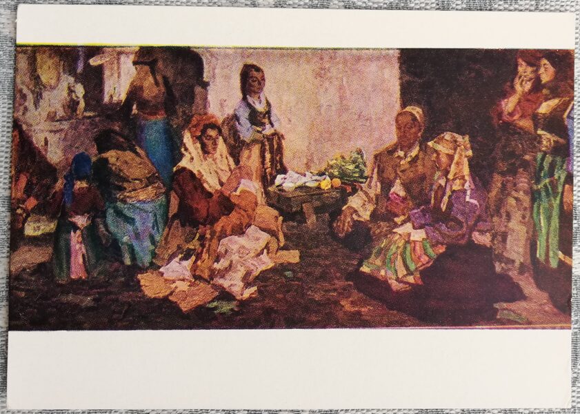 Marks Maļutins 1960 Ģimene 15x10,5 cm PSRS pastkarte  