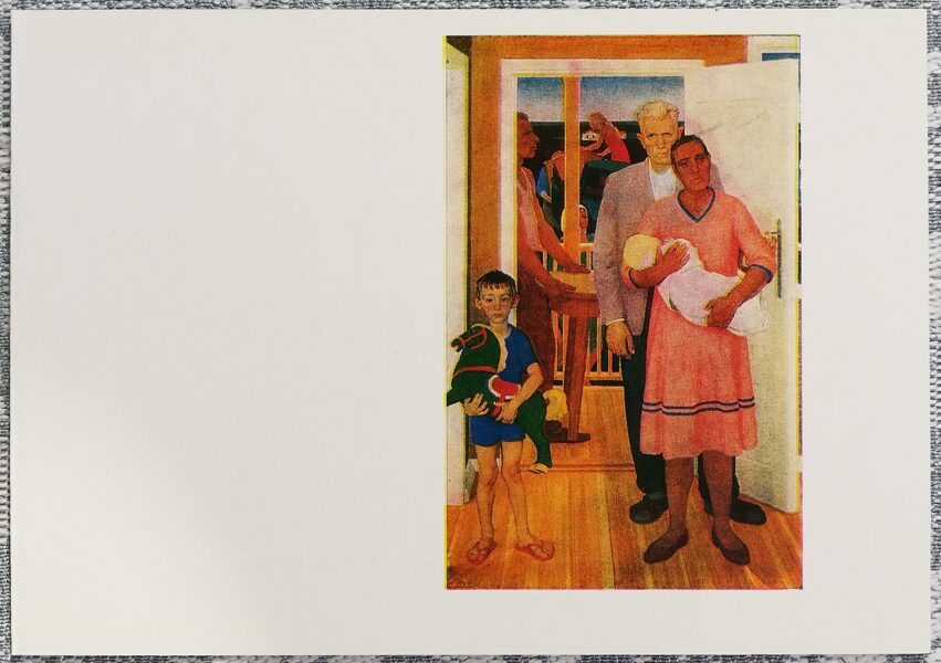 Dmitrijs Žilinskis 1977 Jaunā mājā 15x10,5 cm PSRS pastkarte  