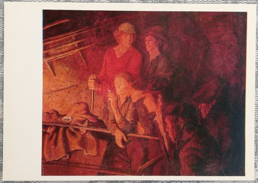 V. P. Mjasoedovs 1978 Mončegorskas metalurgi 15x10,5 cm PSRS pastkarte  