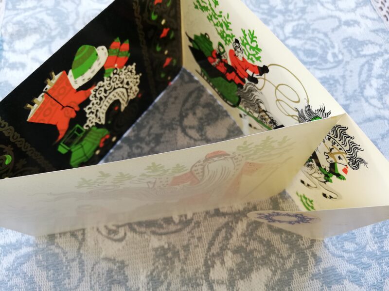 "Happy New Year!" 1971 New Year postcard-letter from the USSR 15.5x9.5 cm Santa Claus and Snow Maiden  