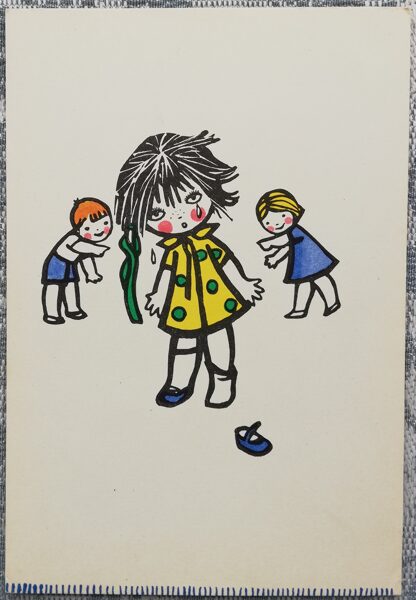 Postcard for children 1967 "Masha who loses everything" USSR 9.5x14 cm  