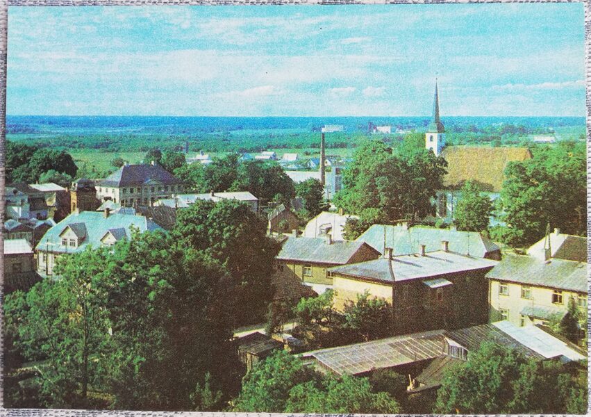 Limbazi 1977 city of Latvia 15x10.5 cm postcard  