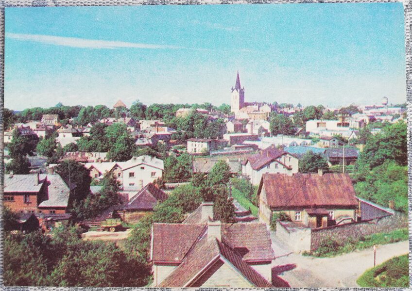 Cesis 1977 city of Latvia 15x10.5 cm postcard  