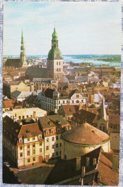 Panorama of Old Riga 1976 Riga 9x14 cm Latvian postcard  